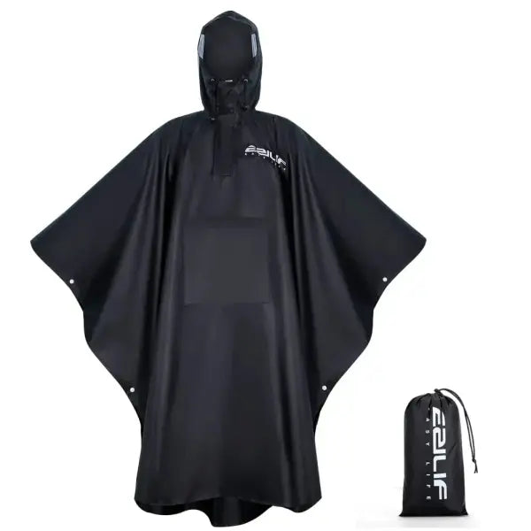 Military Raincoat Rain Poncho Waterproof Camping Tent - new black