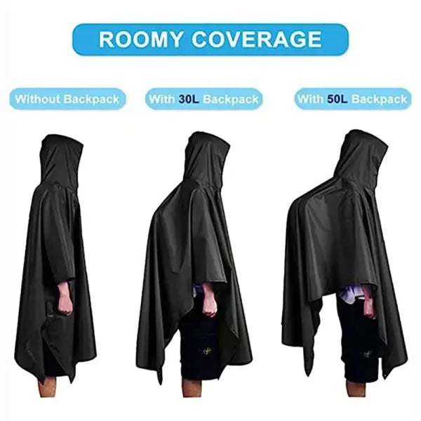 Military Raincoat Rain Poncho Waterproof Camping Tent