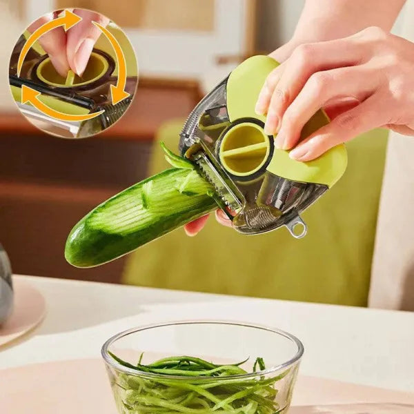 3-in-1 Peeler Multi-Functional Kitchen Tool with Stainless Steel Cutter - Himpall