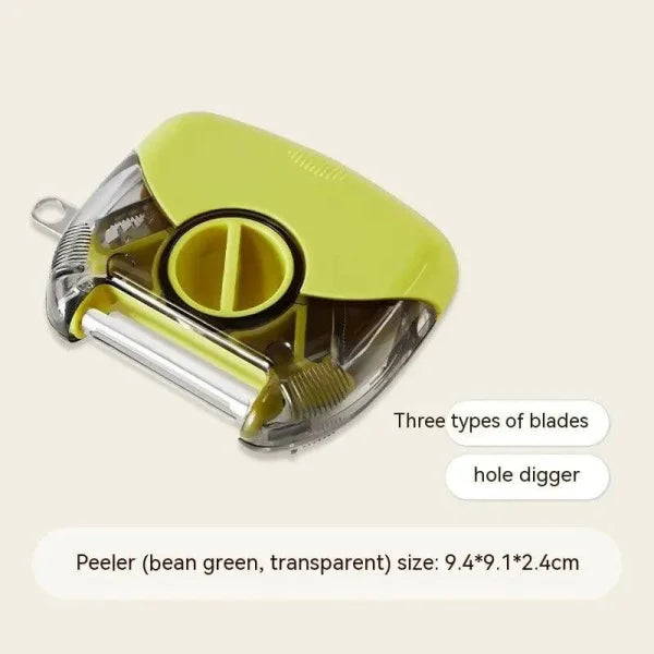 3-in-1 Peeler Multi-Functional Kitchen Tool with Stainless Steel Cutter - Himpall