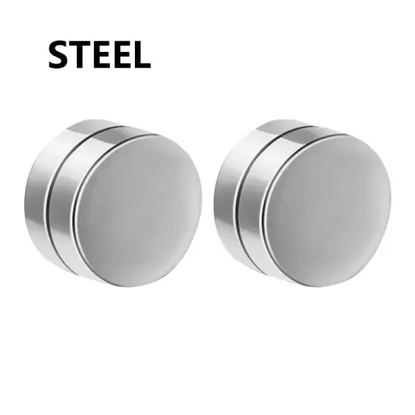 Magnetic Ear Stud Round Zircon Stainless Steel Punk Non Piercing Jewelry - type1