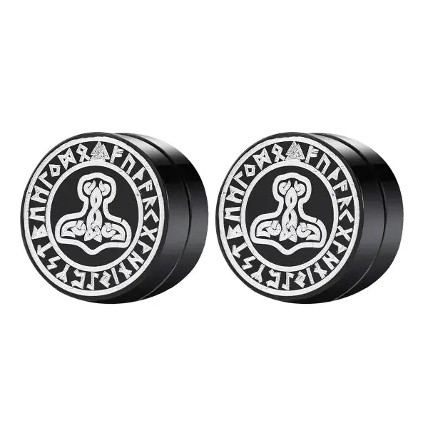 Magnetic Ear Stud Round Zircon Stainless Steel Punk Non Piercing Jewelry - type7