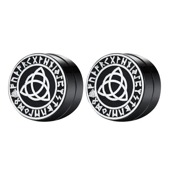 Magnetic Ear Stud Round Zircon Stainless Steel Punk Non Piercing Jewelry - type11