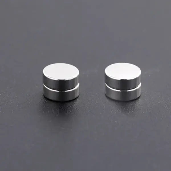 Magnetic Ear Stud Round Zircon Stainless Steel Punk Non Piercing Jewelry