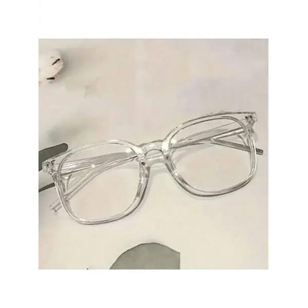 Square Acetate Blue Light Blocking Universal Fashion Glasses - 1PC-transparent