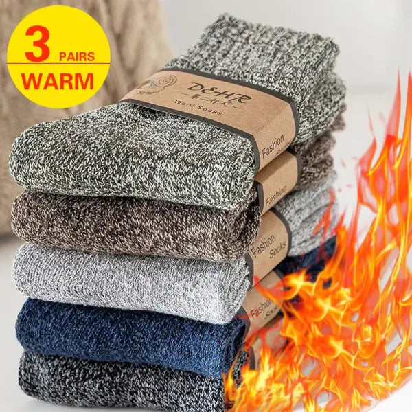 Mens Winter Thermal Towel Socks 3-Pack Spandex Obscene Picture