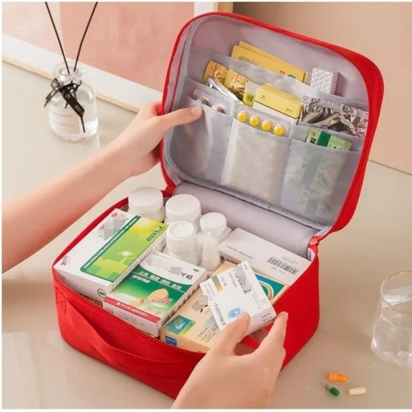 3 Pcs/Set Portable Medical Storage Bag – First Aid Kit Organizer for Travel & Camping - Himpall