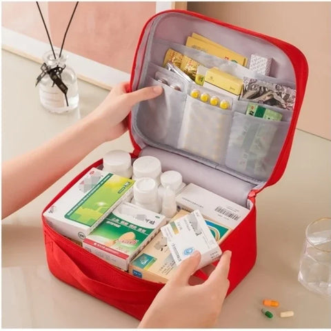 3 Pcs/Set Portable Medical Storage Bag – First Aid Kit Organizer for Travel & Camping - Himpall