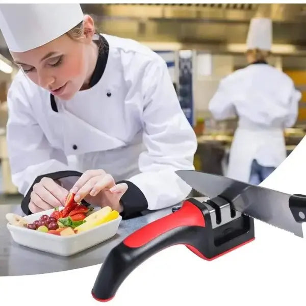 3-Segment Knife Sharpener Knife Sharpeners for Kitchen Knives Stainless Steel Three-Purpose Sharpening Stone