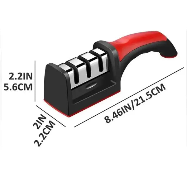 3-Segment Knife Sharpener Knife Sharpeners for Kitchen Knives Stainless Steel Three-Purpose Sharpening Stone