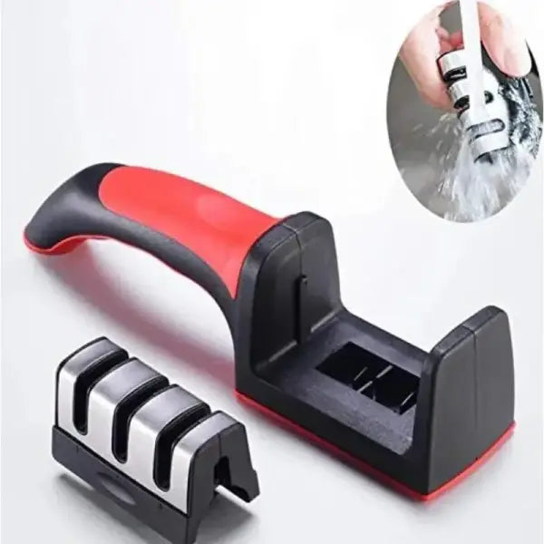 3-Segment Knife Sharpener Knife Sharpeners for Kitchen Knives Stainless Steel Three-Purpose Sharpening Stone