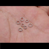 30–200PCS Stainless Steel Split Rings – 3–25mm Open Jump Rings for DIY Jewelry Making & Accessories
