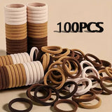 30-200pcs Hair Accessories for Women girl Basic Hair Bands Headband Hair Ropes Ties Ponytail Holder Simple