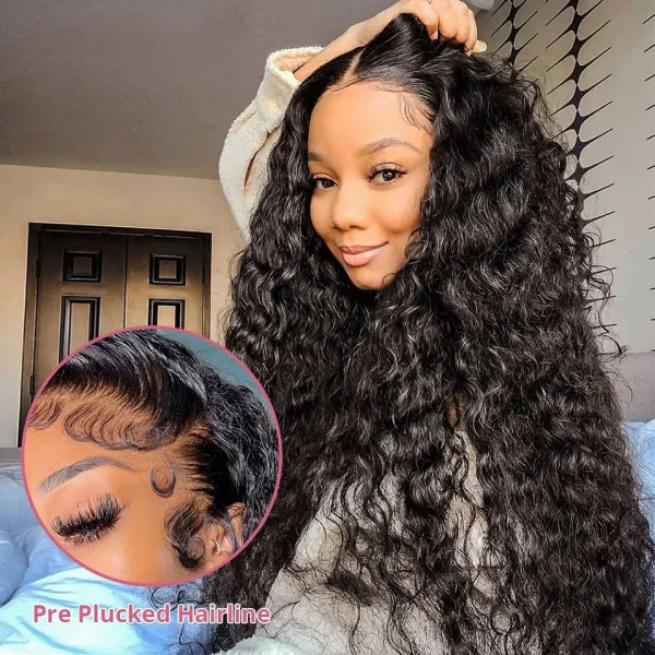 30-40 Inch Loose Deep Wave 13x4 Glueless HD Frontal Human Hair Wig - Himpall