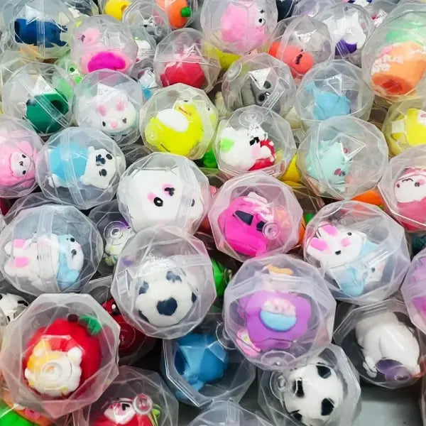 30/50 Pcs 32mm Transparent Eggshell Mixed Toy Kids Birthday Party Favor Pinata Gift Bag Filler Carnival Christmas Gift