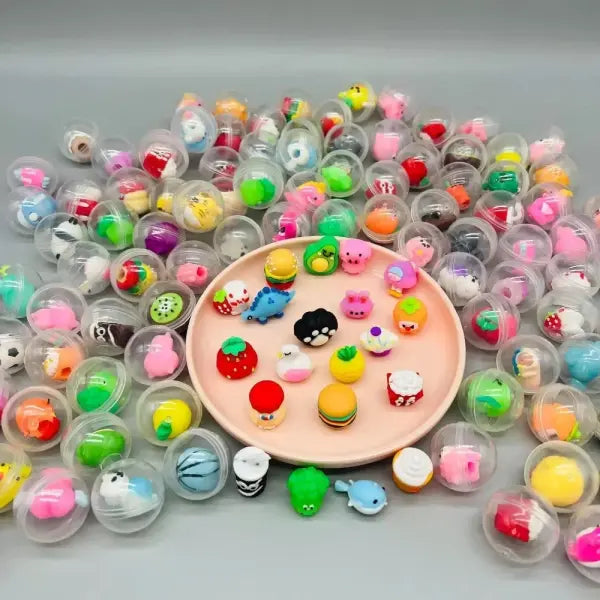 30/50 Pcs 32mm Transparent Eggshell Mixed Toy Kids Birthday Party Favor Pinata Gift Bag Filler Carnival Christmas Gift