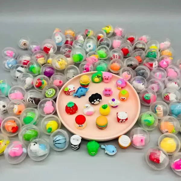 30/50 Pcs 32mm Transparent Eggshell Mixed Toy Kids Birthday Party Favor Pinata Gift Bag Filler Carnival Christmas Gift