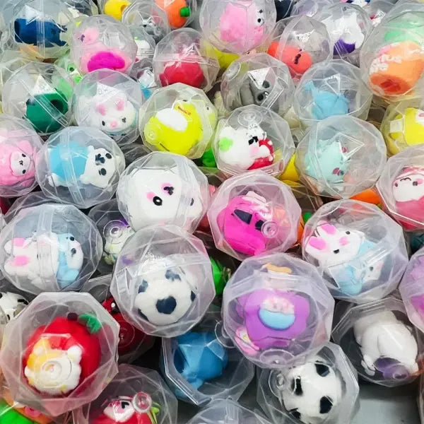 30/50 Pcs 32mm Transparent Eggshell Mixed Toy Kids Birthday Party Favor Pinata Gift Bag Filler Carnival Christmas Gift