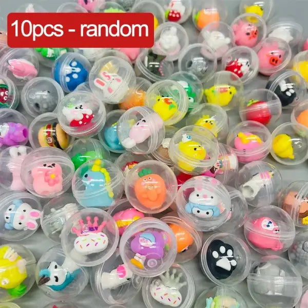 30/50 Pcs 32mm Transparent Eggshell Mixed Toy Kids Birthday Party Favor Pinata Gift Bag Filler Carnival Christmas Gift