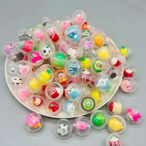 30/50 Pcs 32mm Transparent Eggshell Mixed Toy Kids Birthday Party Favor Pinata Gift Bag Filler Carnival Christmas Gift