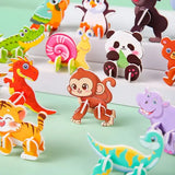30Pcs Mini Animal DIY Jigsaw Puzzles Toys for Kids Birthday Party Favors Classroom Rewards Baby Shower Gifts Pinata