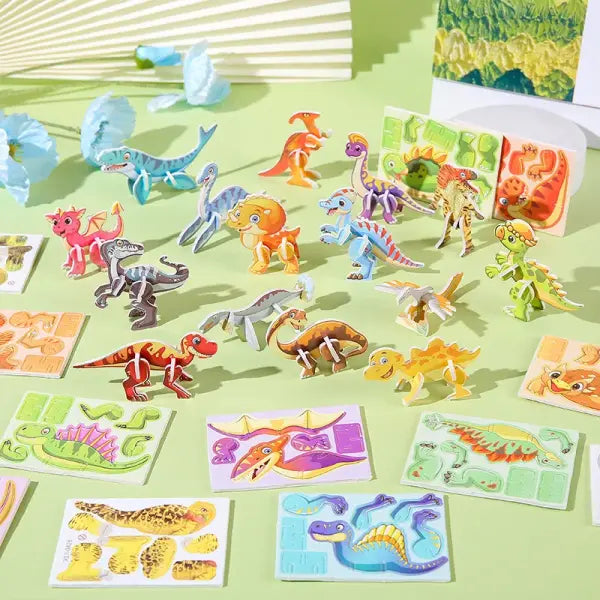 30Pcs Mini Animal DIY Jigsaw Puzzles Toys for Kids Birthday Party Favors Classroom Rewards Baby Shower Gifts Pinata