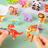 30Pcs Mini Animal DIY Jigsaw Puzzles Toys for Kids Birthday Party Favors Classroom Rewards Baby Shower Gifts Pinata