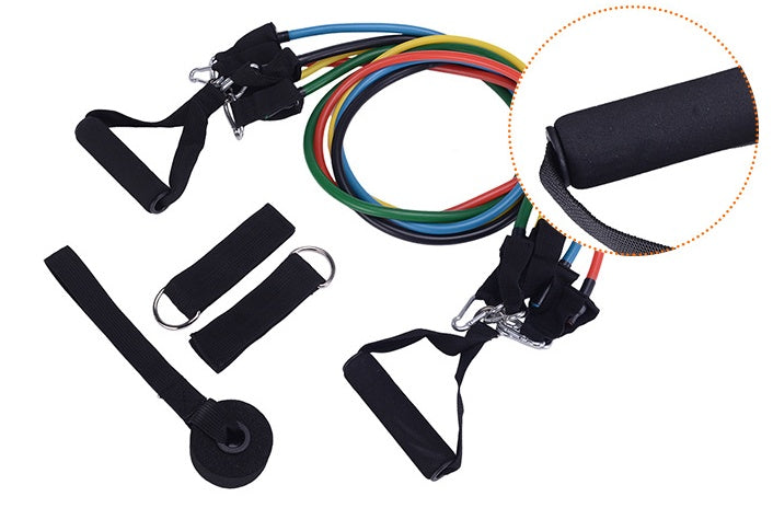 Resistance Band Set with Soft Foam Handles and Ankle Straps