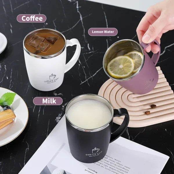 350ml Thermos Mug - Leak-Proof Stainless Steel Insulated Coffee Cup with Handle Portable Vacuum Flask
