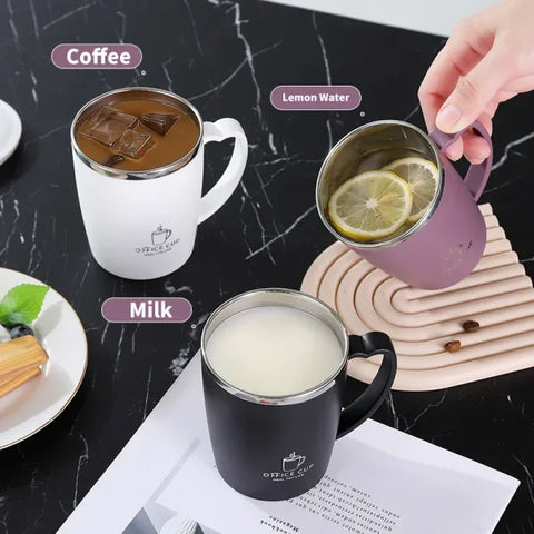 350ml Thermos Mug - Leak-Proof Stainless Steel Insulated Coffee Cup with Handle Portable Vacuum Flask