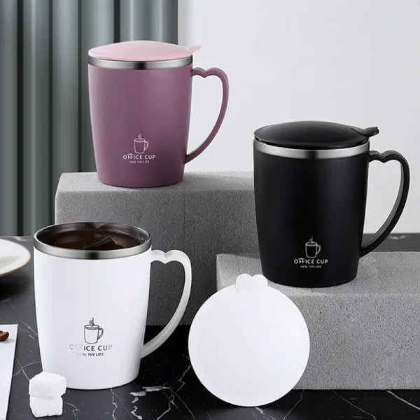 350ml Thermos Mug - Leak-Proof Stainless Steel Insulated Coffee Cup with Handle Portable Vacuum Flask