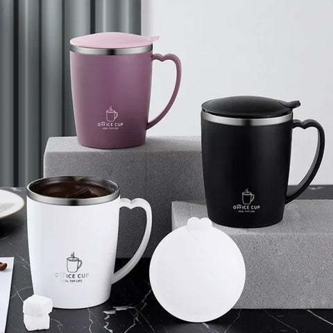 350ml Thermos Mug - Leak-Proof Stainless Steel Insulated Coffee Cup with Handle Portable Vacuum Flask