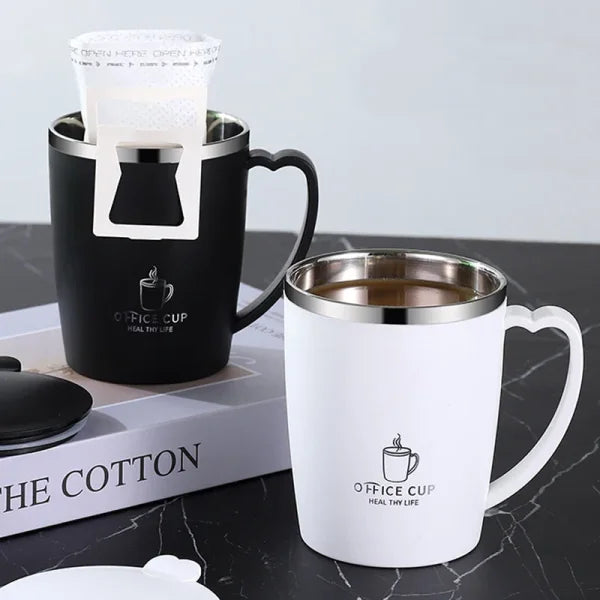 350ml Thermos Mug - Leak-Proof Stainless Steel Insulated Coffee Cup with Handle Portable Vacuum Flask
