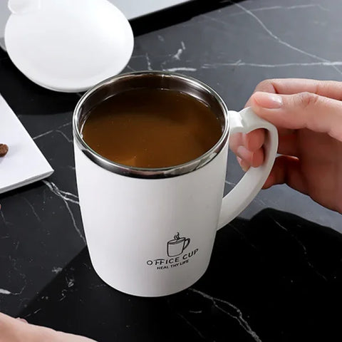 350ml Thermos Mug - Leak-Proof Stainless Steel Insulated Coffee Cup with Handle Portable Vacuum Flask
