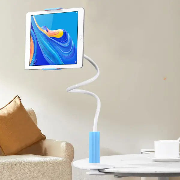 360 Degree Spiral Base Lazy Mobile Phone Tablet Stand - Universal Blue