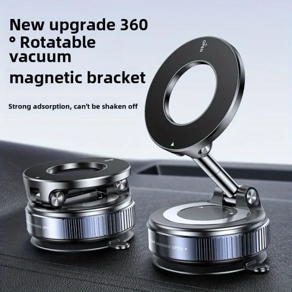 360° Magnetic Car Phone Holder – Upgraded Aluminum Alloy, Foldable & Strong Grip - Himpall