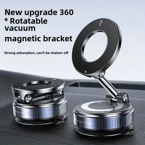 360° Magnetic Car Phone Holder – Upgraded Aluminum Alloy, Foldable & Strong Grip - Himpall