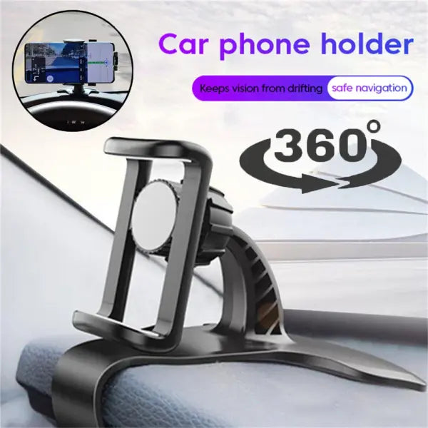 360 Rotatable Car Phone Holder Universal Cell Phone Stands Car Rack Dashboard Support for Auto Grip Mobile Phone Fixed