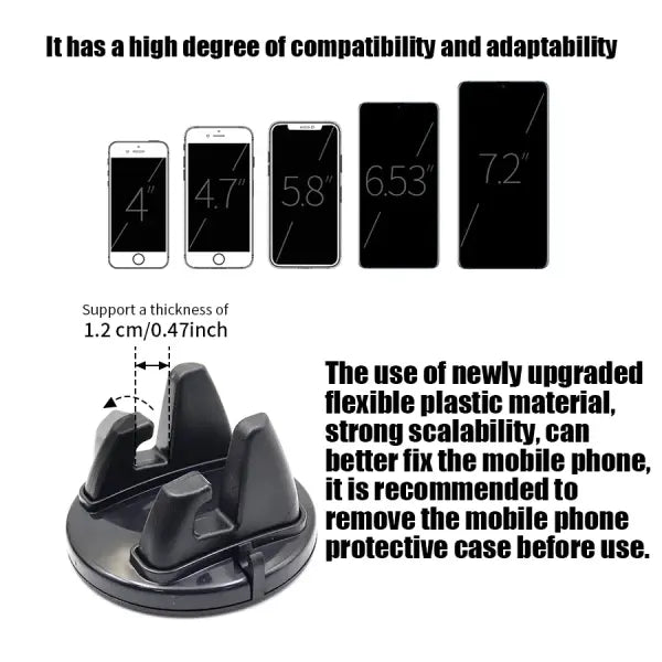 360° Rotatable Mobile Phone Holder Car Bracket Non-Slip GPS Navigation Car Mount Stand Support in Car Universal for All