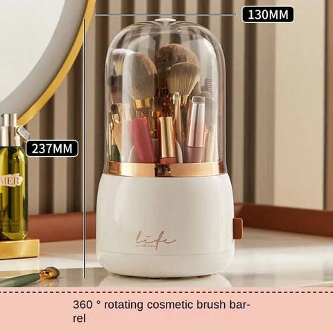 360° Rotating Makeup Brush Holder – Portable Makeup Organizer