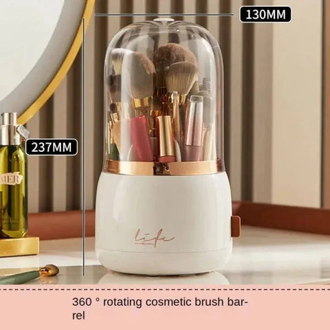 360° Rotating Makeup Brush Holder Portable Makeup Organizer Solution - Himpall