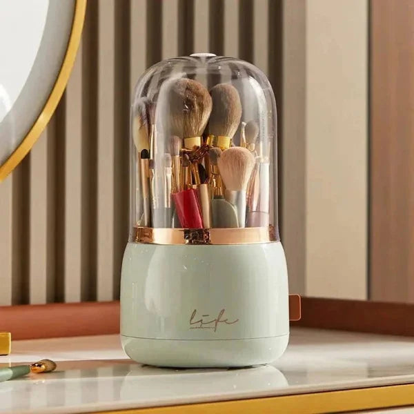 360° Rotating Makeup Brush Holder Portable Makeup Organizer Solution - Himpall