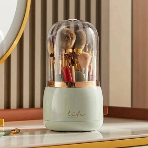 360° Rotating Makeup Brush Holder Portable Makeup Organizer Solution - Himpall
