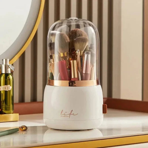 360° Rotating Makeup Brush Holder Portable Makeup Organizer Solution - Himpall