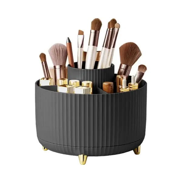 360 Rotating Makeup Desktop Cosmetic Storage Box Organizer Large Capacity for Bathroom Portable Lipstick Makeup Brush