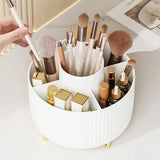 360 Rotating Makeup Desktop Cosmetic Storage Box Organizer Large Capacity for Bathroom Portable Lipstick Makeup Brush