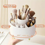 Rotating Makeup Organizer Plastic Cosmetic Storage PP 5 Compartment Holder