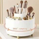 Rotating Makeup Organizer Plastic Cosmetic Storage PP 5 Compartment Holder
