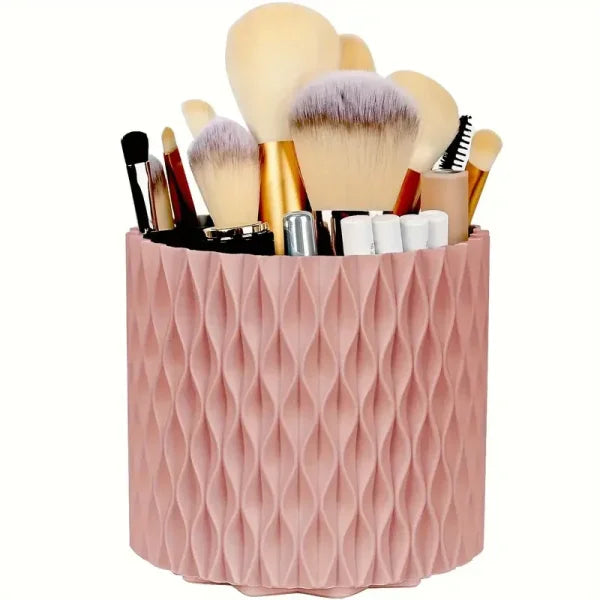 360° Rotating Makeup Storage Box - Desktop Organizer for Brushes, Lipstick & Jewelry - Himpall