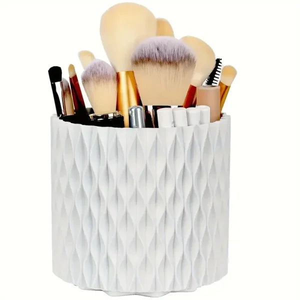 360° Rotating Makeup Storage Box - Desktop Organizer for Brushes, Lipstick & Jewelry - Himpall